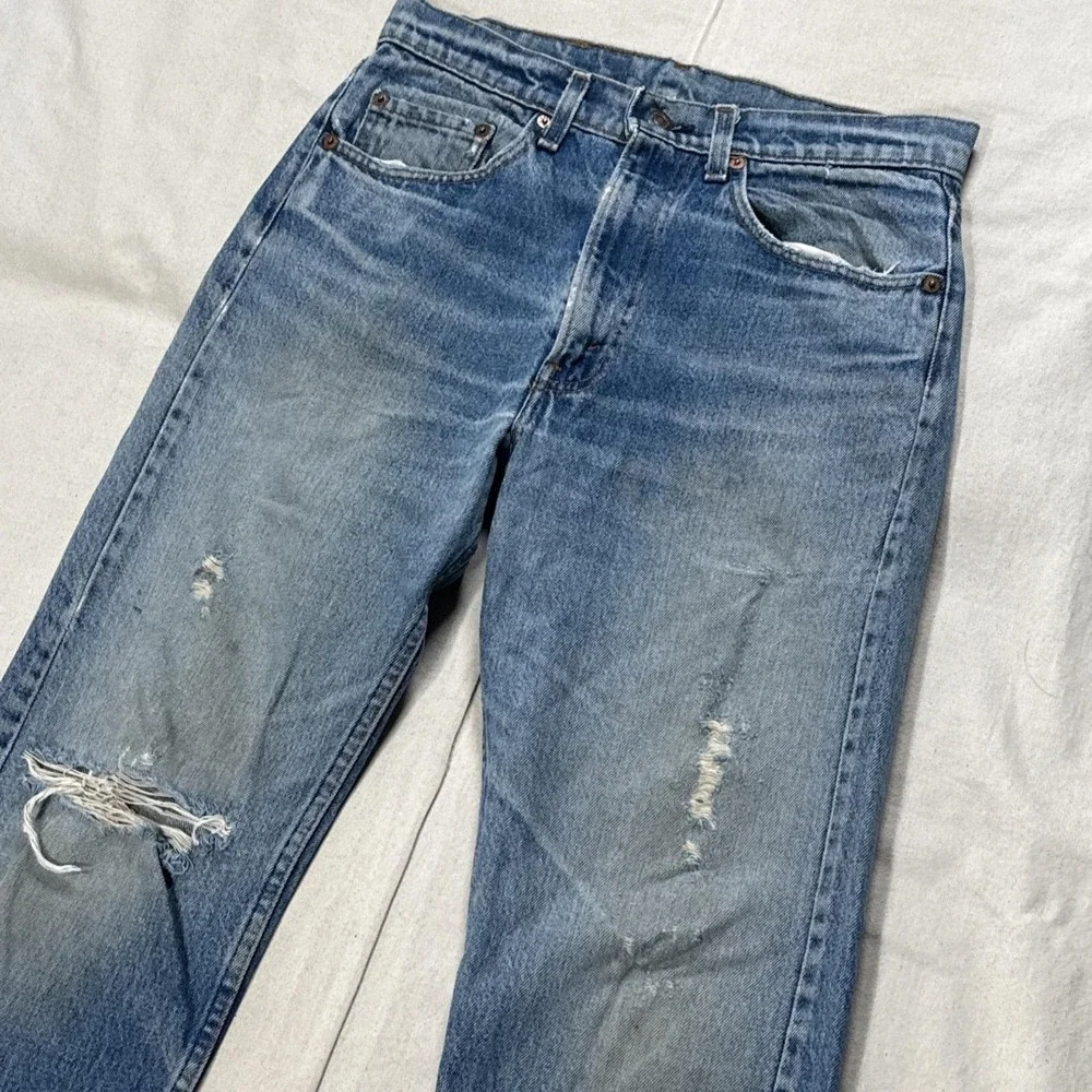 Vintage Levis 501 Jeans Men's 32x30 Blue Made In USA 80s Distressed 1989